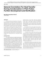 DE-13-001 — General Correlation for Heat Transfer During Condensation in Plain Tubes: further Development and Verification