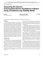 DE-13-034 — Assessing the Causes of Combustion Drien Oscillations in Boilers using a Feedback Loop Stability Model (RP-1517)