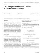 DE-13-030 — CFD Analysis of Pressure Losses in Flat-Oval Duct Fittings (RP-1493)