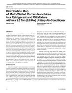 DE-13-002 — Distribution Map of Multi-Walled Carbon Nanotubes in a Refrigerant and Oil Mixture within a 2.5 Ton (8.8 kW) Unitary Air-Conditioner