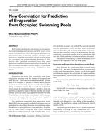 DE-13-040 — New Correlation for Prediction of Evaporation from Occupied Swimming Pools