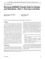 DE-13-016 — Revising ASHRAE Climatic Data for Design and Standards, Part 1: Overview and Data (RP-1613)