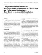 DE-13-035 — Categorization and Comparison of Air Conditioning Systems from a Technology and Performance Perspective: Case Study of an Industrial Installation