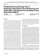 DE-13-015 — Predicting Annual Energy Use in Buildings Use Short-Term Monitoring: The Hybrid Inverse Model Using Daily Data (HIM-D)