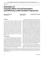 DE-13-011 — Estimation of Induction Motor Circuit Parameters and Efficiency Under Variable Frequencies