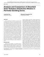 DE-13-012 — Analysis and Comparison of Absorbed Soalr Radiation Distribution Models in Perimeter Building Zones