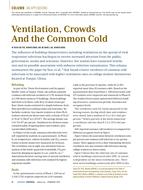 IAQ Applications: Ventilation, Crowds and the Common Cold