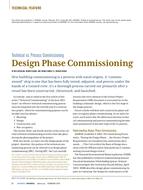 Technical vs. Process Commissioning: Design Phase Commissioning