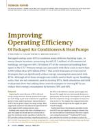 Improving Operating Efficiency of Packaged Air Conditioners & Heat Pumps