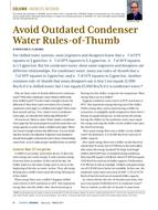 Engineer's Notebook: Avoid Outdated Condenser Water Rules-of-Thumb