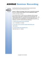 Seminar 17 — Efficient Technologies That Are Also Economically Sustainable, Part 3 of 3: Thermal Energy Storage (TES) and Complementary Options