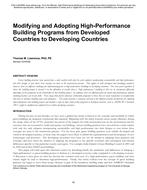 Modifying and Adopting High-Performance Building Programs from Developed Countries to Developing Countries