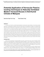 Potential Application of Vernacular Passive Cooling Techniques to Naturally Ventilated Modern Terraced Houses n Hot-Humid Climate of Malaysia