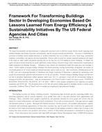 Framework For Transforming Buildings Sector In Developing Economies Based On Lessions Learned From Energy Effciency & Sustainability Initiatives By The US Federal Agencies And Cities