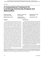 NY-14-011 — A Computational Framework for Low Energy Community Analysis and Optimization