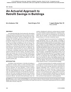 NY-14-025 — An Actuarial Approach to Retrofit Savings in Buildings