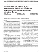 NY-14-007 — Evaluation on the Validity of the Assumptions Underlying CO2-based Demand-controlled Ventilation (RP-1547)