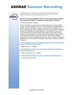 Seminar 43 — Extending ASHRAE's Impact: How Savings Verification Software Tools Implement Guideline 14's Methods to Raise Investor Confidence