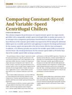 System Maintenance: Comparing Constant-Speed and Variable-Speed Centrifugal Chillers