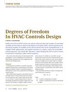 Degrees of Freedom in HVAC Controls Design