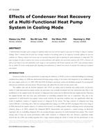 AT-15-C006 — Effects of Condenser Heat Recovery of a Multi-Functional Heat Pump System in Cooling Mode