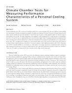 AT-15-C059 — Climate Chamber Tests for Measuring Performance Characteristics of a Personal Cooling System