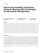 AT-15-C044 — Novel Frost-Handling Techniques Using Air-Bearing Heat Exchangers for Household Refrigerators