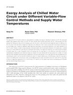 AT-15-C005 — Exergy Analysis of Chilled-Water Circuit under Different Variable-Flow Control Methods and Supply Water Temperatures