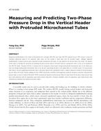 AT-15-C026 — Measuring and Predicting Two-Phase Pressure Drop in the Vertical Header with Protruded Microchannel Tubes