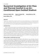 AT-15-C064 — Numerical Investigation of Airflow and Thermal Comfort in an Air-Conditioned Open Football Stadium