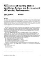 AT-15-C050 — Assessment of Existing Station Ventilation System and Development of Potential Replacements