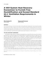 AT-15-C065 — A VAV System Heat Recovery Economizer to Furnish Free Humidification and Exceed Standard 62.1 Ventilation Requirements in Winter