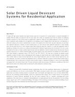 AT-15-C052 — Solar-Driven Liquid Desiccant Systems for Residential Application