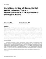 AT-15-C029 — Variations in Use of Domestic Hot Water between Years–Measurements in 539 Apartments during Six Years