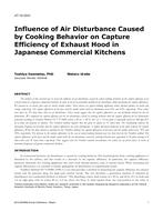 AT-15-C041 — Influence of Air Disturbance Caused by Cooking Behavior on Capture Efficiency of Exhaust Hood in Japanese Commercial Kitchens