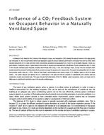 AT-15-C067 — Influence of a CO2 Feedback System on Occupant Behavior in a Naturally Ventilated Space