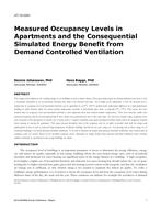 AT-15-C061 — Measured Occupancy Levels in Apartments and the Consequential Simulated Energy Benefit from Demand-Controlled Ventilation