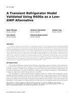 AT-15-C056 — A Transient Refrigerator Model Validated Using R600a as a Low-GWP Alternative