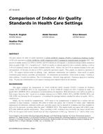 AT-15-C019 — Comparison of Indoor Air Quality Standards in Health-Care Settings