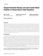 AT-15-C051 — Experimental Study of Lab-Controlled Faults in Dual-Duct VAV System