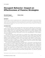 AT-15-C008 — Occupant Behavior: Impact on Effectiveness of Passive Strategies