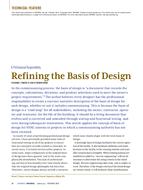 Refining the Basis of Design: A Professional Responsibility