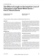 AT-19-003 — The Effect of Length on the Insertion Loss of Fiberglass-Lined Sheet Metal Ducts – Part II: Round Ducts (RP-1408)