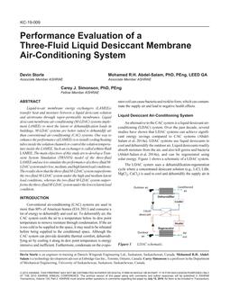 KC-19-009 — Performance Evaluation of a Three-Fluid Liquid Desiccant Membrane Air-Conditioning System