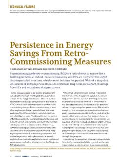 Persistence in Energy Savings From Retro-Commissioning Measures