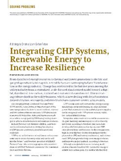 Solving Problems: Integrating CHP Systems, Renewable Energy to Increase Resilience