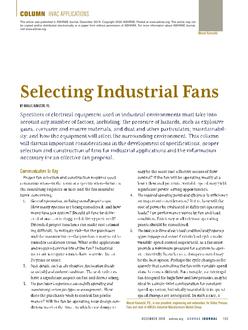 HVAC Applications: Selecting Industrial Fans