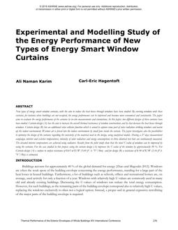 Experimental and Modelling Study of the Energy Performance of New Types of Energy Smart Window Curtains