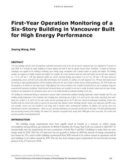 First-Year Operation Monitoring of a Six-Story Building in Vancouver Built for High Energy Performance