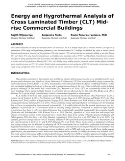 Energy and Hygrothermal Analysis of Cross Laminated Timber (CLT) Mid-rise Commercial Buildings